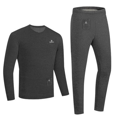 Winter Electric Heated Underwear Set Fleece Thermal Tops Pants Ski Heating Body Suit