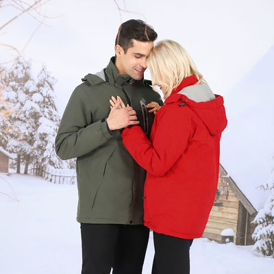 Winter Battery Heating Coat Warmer Heating Clothes Women'S Electric Heated Hooded Down Jackets
