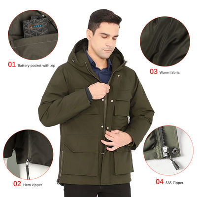 Electric Rechargeable Heated Clothes Heated Jacket For Men With Battery Pack