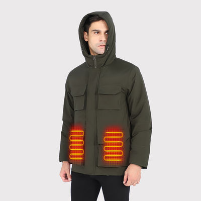 Fleece Men's Heated Jacket Rechargeable Electric Heated Clothes for Hiking