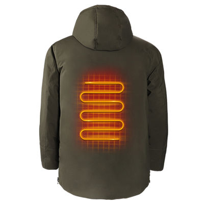 Fleece Men's Heated Jacket Rechargeable Electric Heated Clothes for Hiking
