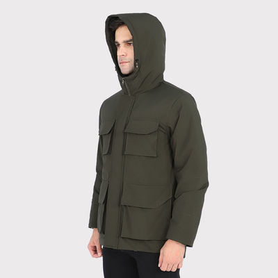 Washable Men's Heated Body Warmers 7.4V Rechargeable Heated Jacket with 4 Heating Zones