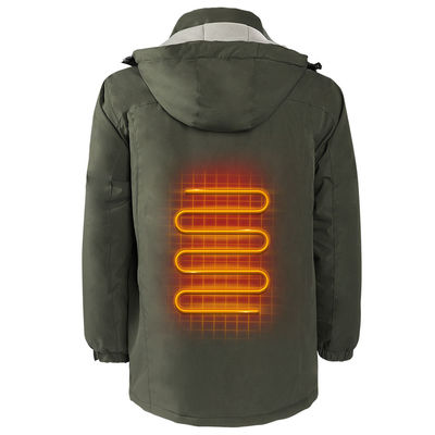 Warm Outdoor Heated Intelligent Temperature Control Warm Hooded Coat Winter Thermal Men's Heated Jacket