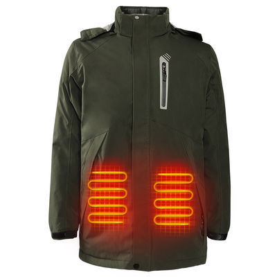 Warm Outdoor Heated Intelligent Temperature Control Warm Hooded Coat Winter Thermal Men's Heated Jacket