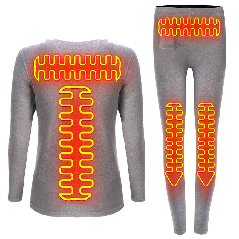 Winter Heating Clothes Electrical Warm Base Layer Top and Bottom Underwear Soft Material for Women