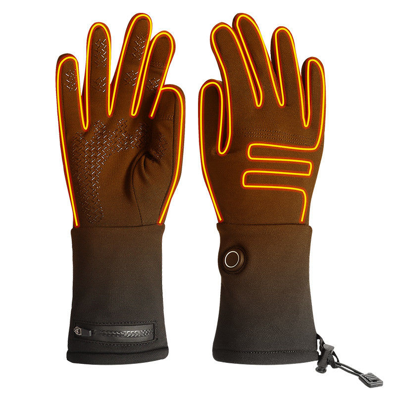 Wholesale Thinnest Heated Winter Gloves 7.4V Electric Waterproof Heated Gloves with Finger Touch Screen