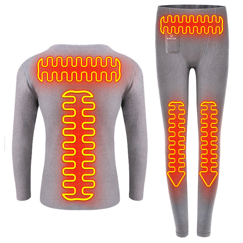 Men'S Wireless Remote Control Electric Heated Base Layer Long Sleeve T Shirts Ultra Soft