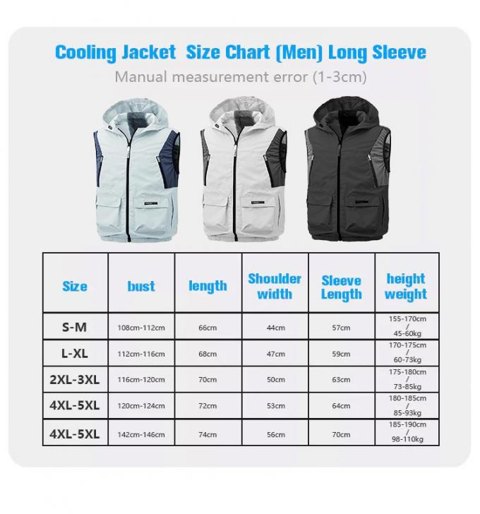 Man Outdoor Fan Cooling Vest Air Conditioned Cooling Jacket Ice Vest